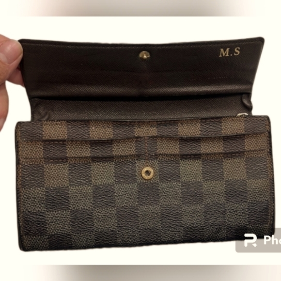 LOUIS VUITTON AUTHENTIC  BROWN DAMIER WALLET  GUC - Picture 3 of 12